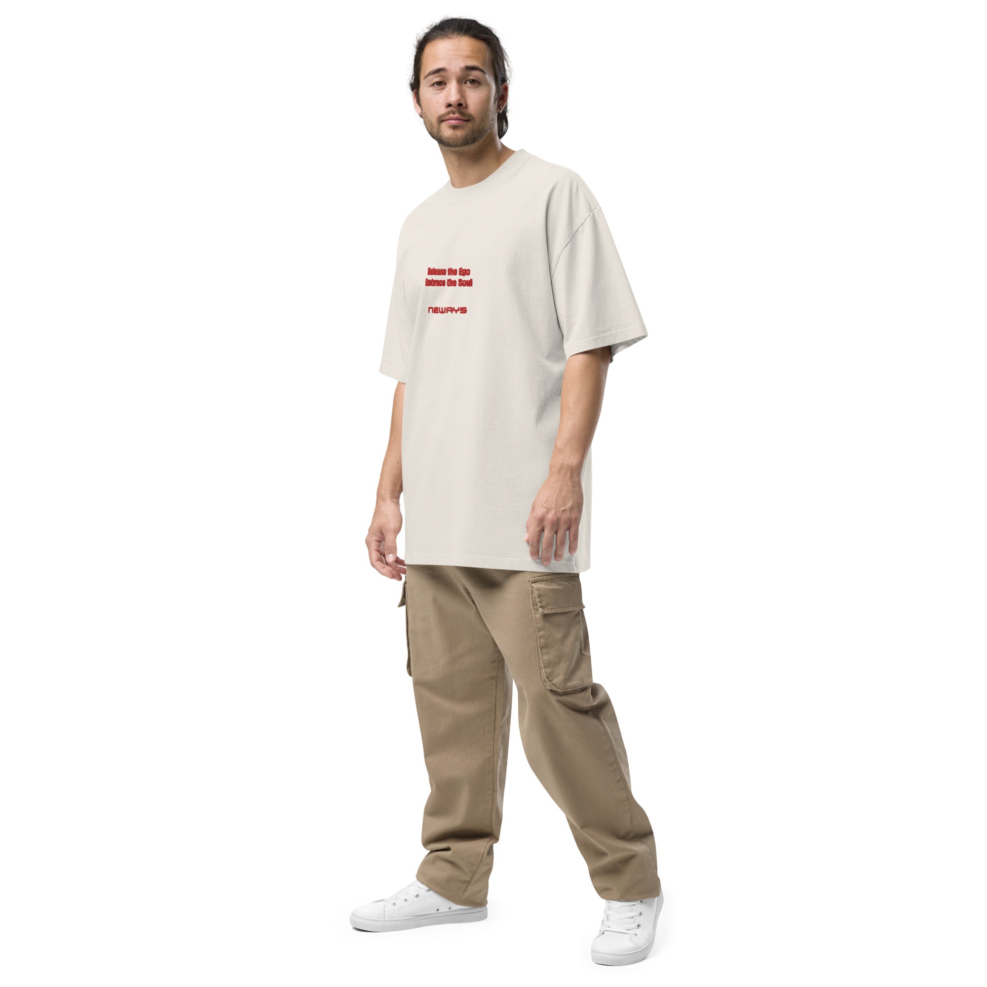 Oversized faded RELEASE t-shirt