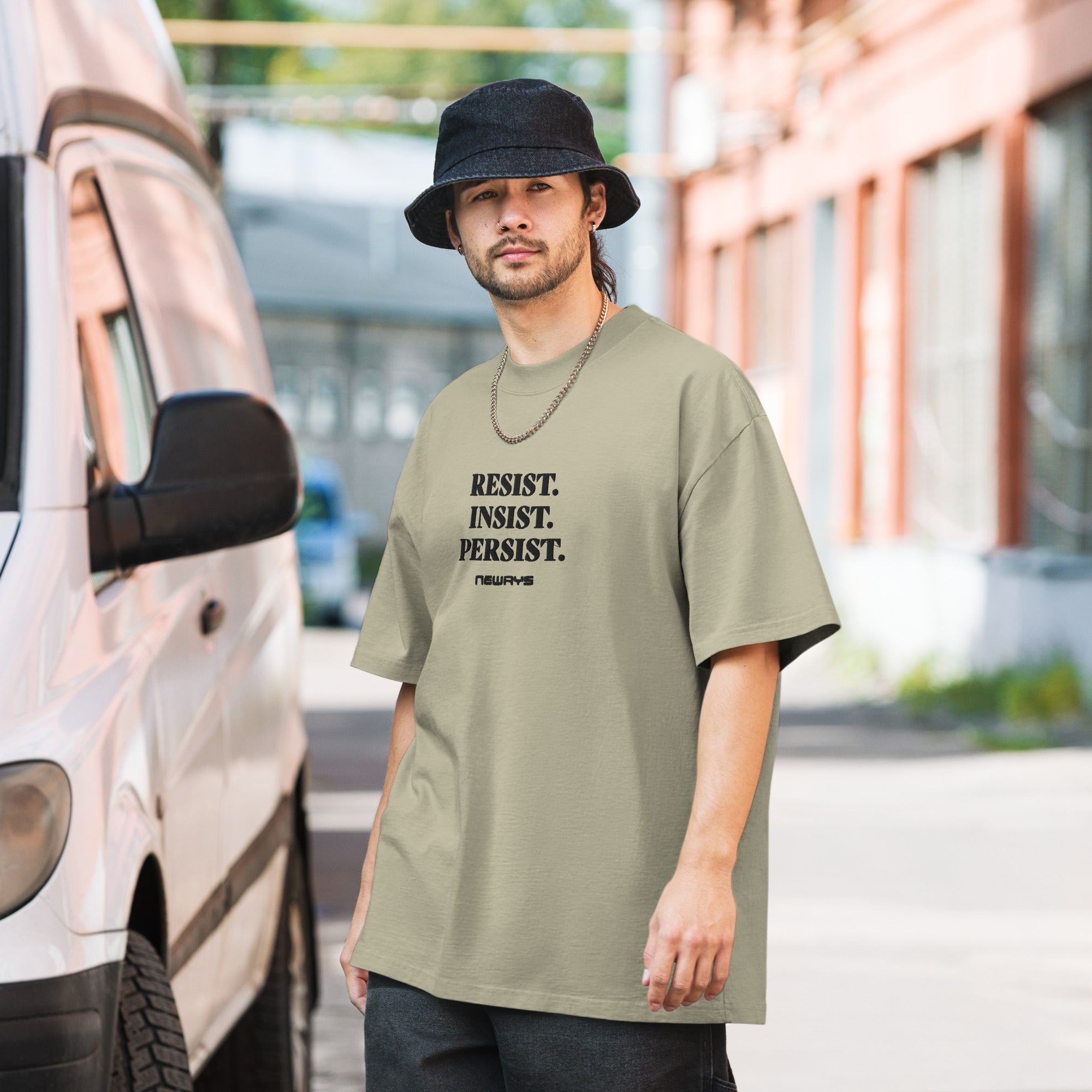 Oversized faded  RESIST t-shirt